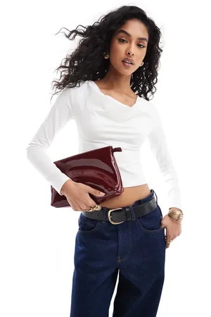 Stradivarius Cowl neck long sleeve top in