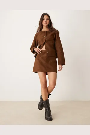 ASOS Faux suede mini skirt in tan