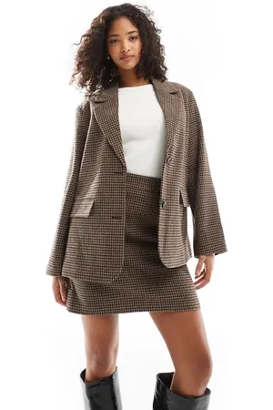 VERO MODA Tailored mini skirt co-ord in check