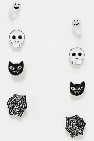 ASOS Pack of 4 earrings with novelty design