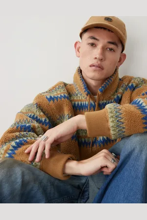 Deus Ex Machina Dylan polar stripe fleece in