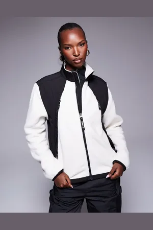 The North Face Polar Sun heavyweight fleece jacket in off