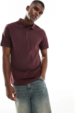 ASOS Pique polo in dark