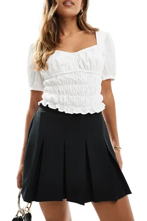 New Look Box pleat mini skirt in