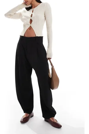 Pull&Bear Balloon leg tailored trouser in