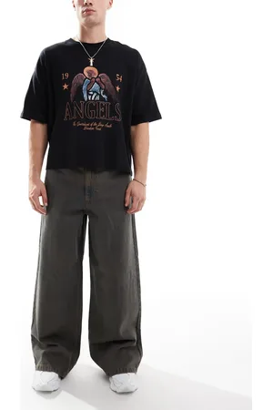 COLLUSION X003 wide leg jeans in washed