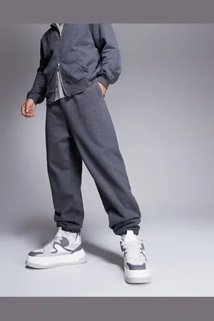 ASOS Premium heavyweight oversized joggers 400gsm in charcoal marl