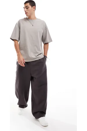 ASOS Heavyweight balloon fit joggers in dark