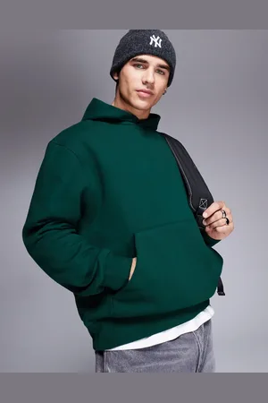 ASOS Premium heavyweight oversized hoodie 400gsm in dark