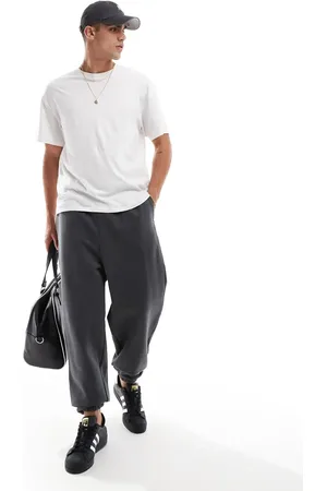 ASOS Premium heavyweight oversized joggers 400gsm in washed black