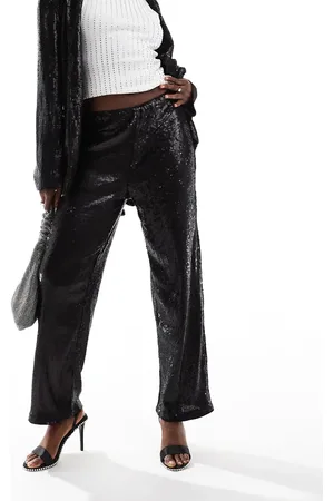 ASOS Tailored sequin ankle grazer trousers in