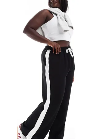 ASOS ASOS DESIGN Curve pull on trousers with contrast panel in
