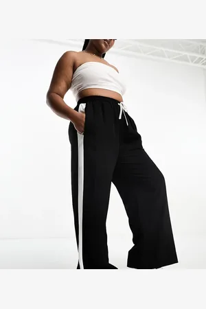 ASOS Curve pull on trousers with contrast panel in
