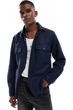 GANT Wool blend overshirt in navy