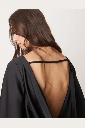 Abercrombie & Fitch Long sleeve satin top in
