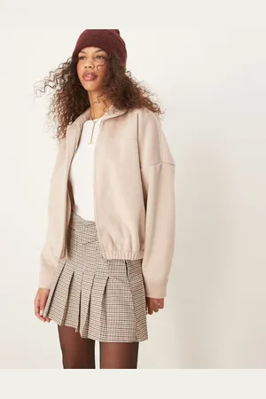 ASOS Super soft wool bomber jacket in beige