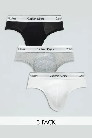 Calvin Klein Modern Cotton 3 pack hip brief in black/grey/white