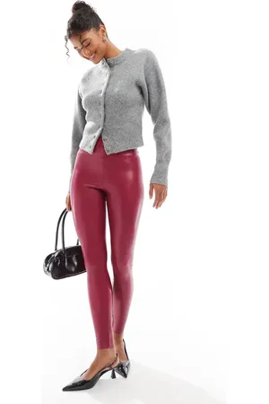 Commando Faux leather leggings in raspberry