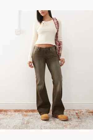 Weekday Nova low waist bootcut jeans in dark wash