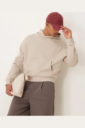 ASOS Essential boxy oversized hoodie in beige