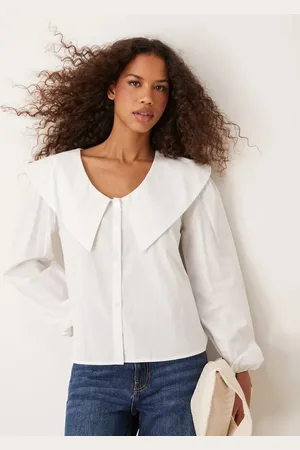 ASOS Poplin oversized collar blouse in