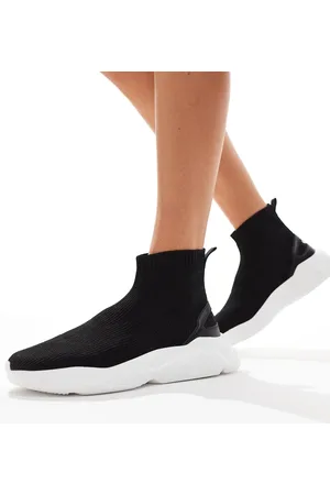HUGO BOSS Leon hito sock trainers in and white