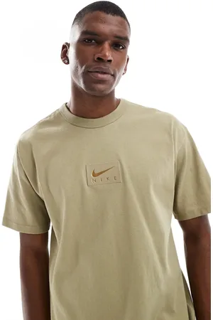 Nike Centre patch logo t-shirt in olive