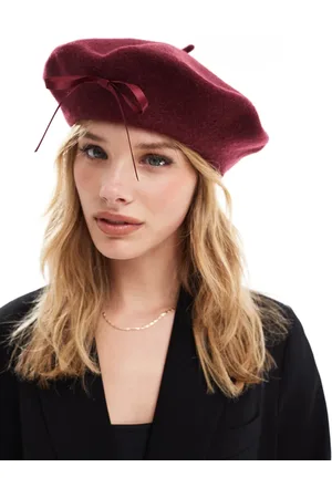 ASOS Wool beret with burgundy bow