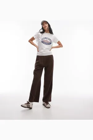 Topshop Smart tailored jogger in brown