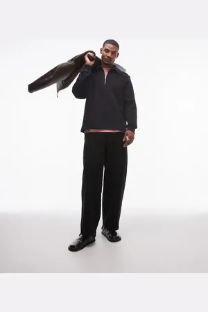 ARKET Half zip heavyweight sweatshirt with collar in