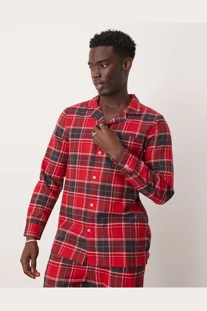 New Look Woven check pyjama shirt set in