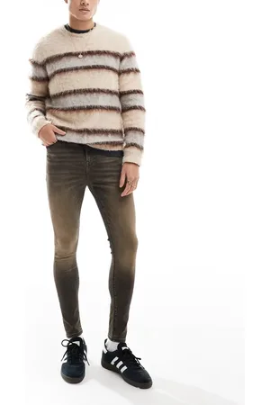 ASOS Spray on jeans with power stretch in washed with tint