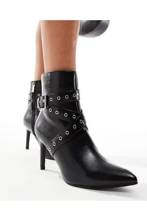 New Look Studded strap heeled ankle boot in