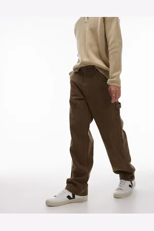 Topman Straight acid wash trousers in