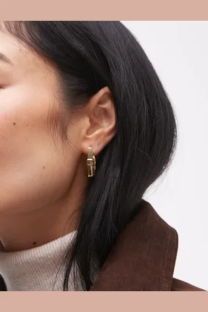 ARKET Plated mini hoop earrings with bow detail