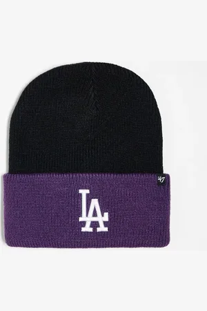 47 Brand LA Dodgers contrast knitted beanie in plum