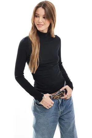 Pimkie Knitted rib roll neck top in