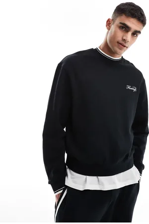 ASOS Oversized sweatshirt with chest embroidery and tipping in