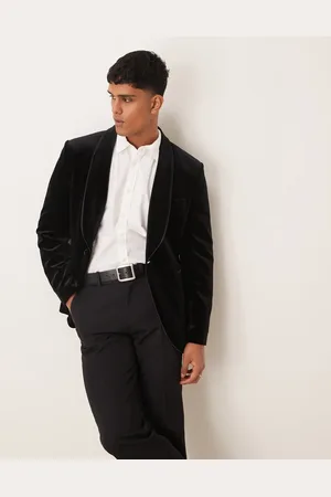 ASOS Slim shawl lapel tuxedo blazer in velvet