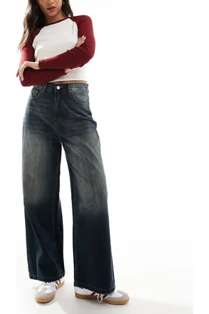 ONLY Demi extra wide leg jeans in vintage dark wash