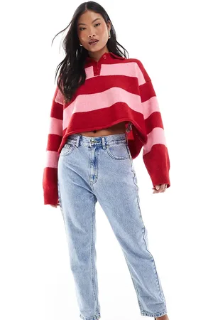 Pull&Bear Petite high waisted basic mom jean in light