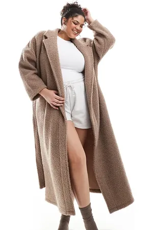 ASOS ASOS DESIGN Curve borg maxi robe in