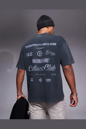 The Couture Club T-shirt with washed archive logo graphic back print in