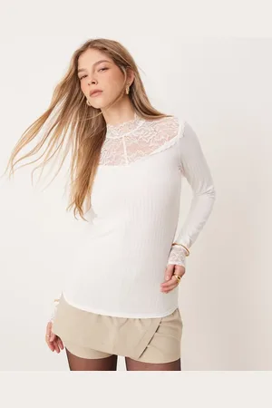 Y.A.S High neck lace victoriana style top in