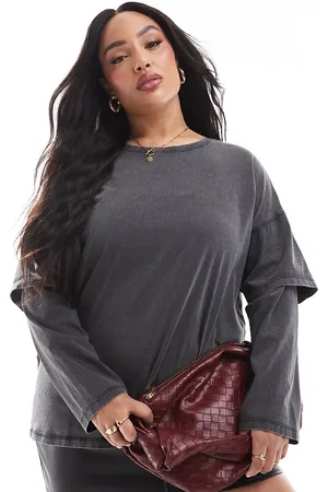 ONLY Layered long sleeve top in washed