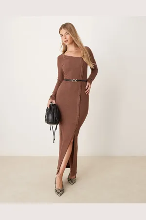 ASOS Supersoft maxi asymmetric dress in