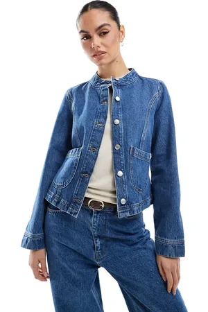 ASOS Denim neat fit 90s jacket in mid