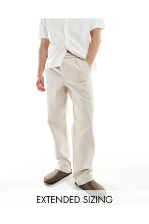ASOS Baggy fit pull on trouser in stone