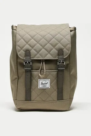 Herschel Quilted retreat mini backpack in Olive Green