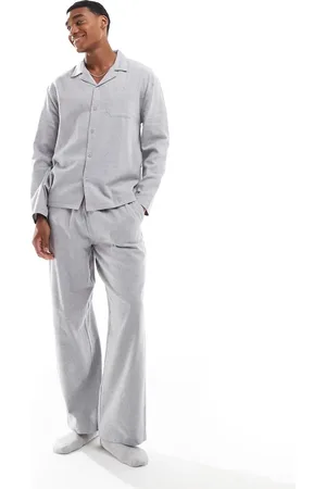 ASOS Brushed flannel pyjama set in